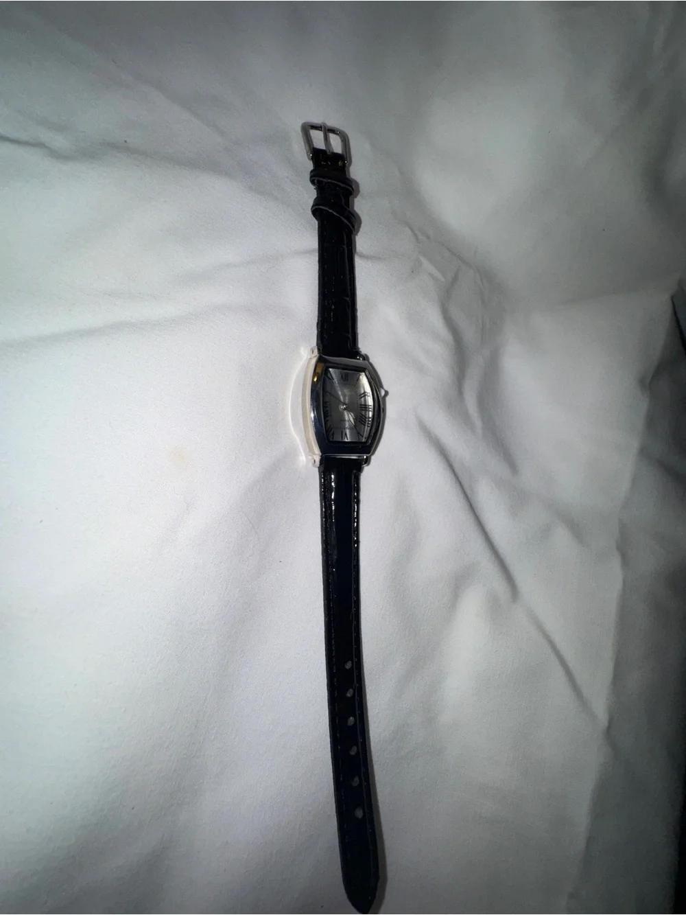 Classic Black Leather Strap His AND Hers Watches 2-for 1 with Silver-Tone Case